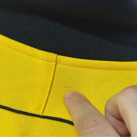 Nike Track Jacket Zip Up Black and Yellow Sweatshirt Size Large Y2K Striped - Picture 11 of 13